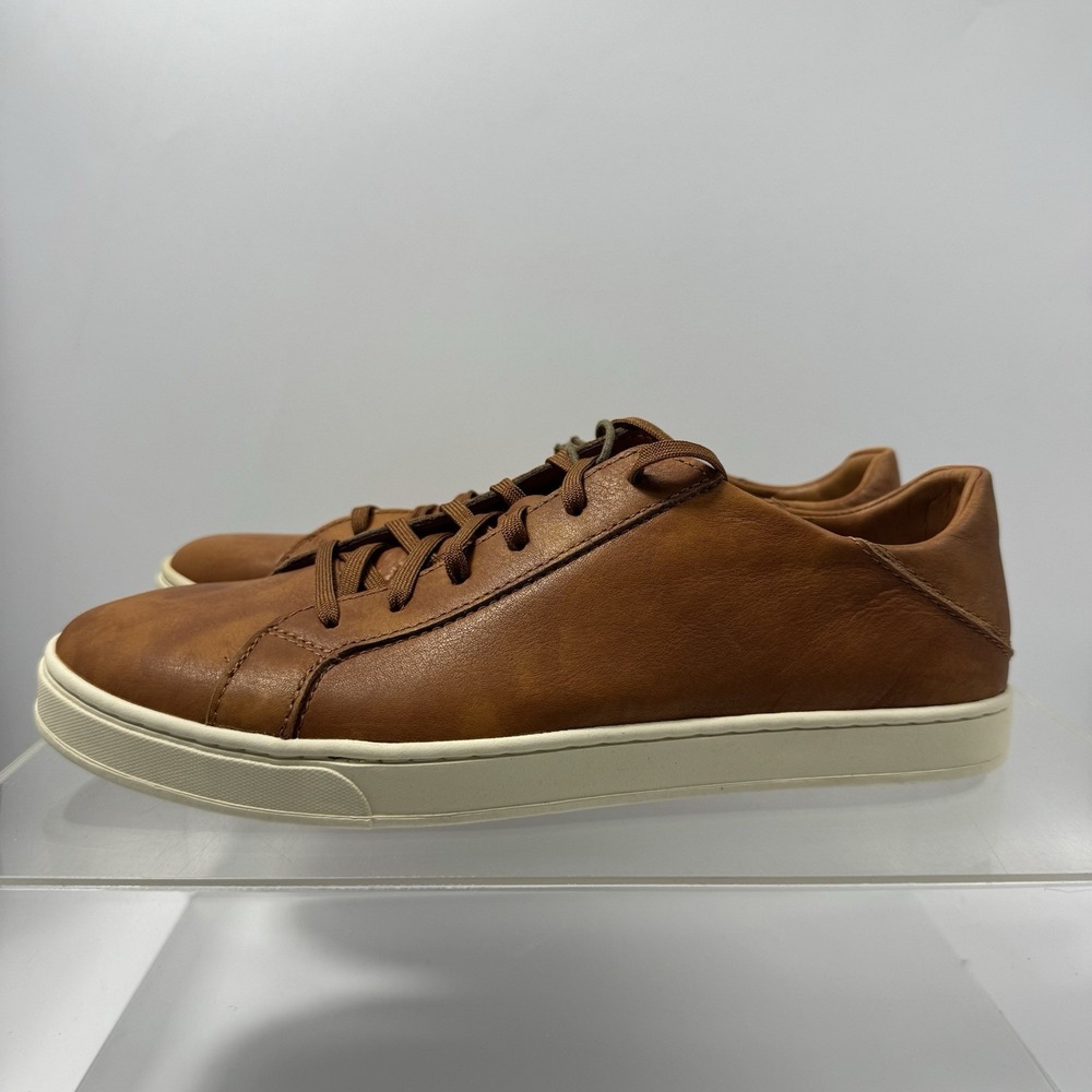 Brand New Olukai KAHU PAHAHA Brown Leather Fox Bone Sneakers Mens Size 9.5